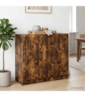 vidaXL Sideboard Smoked Oak 89 x 34.5 x 77 cm Engineered Wood — V0672122664