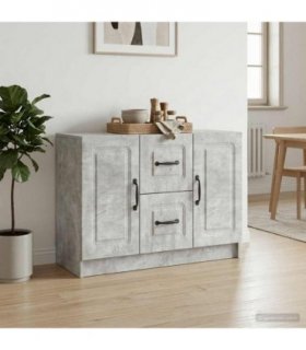 vidaXL Sideboard Concrete Grey 89 x 34.5 x 57 cm Engineered Wood — V0672122676