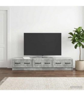 vidaXL TV Cabinet Concrete Grey 147 x 34.5 x 27 cm Engineered Wood — V0672122712