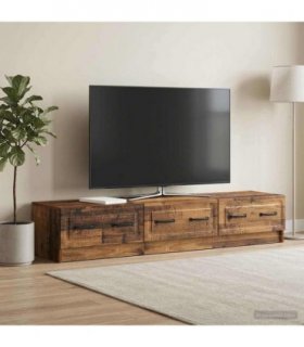 vidaXL TV Cabinet Old Wood 147 x 34.5 x 27 cm Engineered Wood — V0672122713