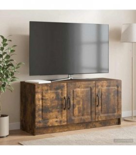 vidaXL TV Cabinet Smoked Oak 99 x 34.5 x 47 cm Engineered Wood — V0672122718