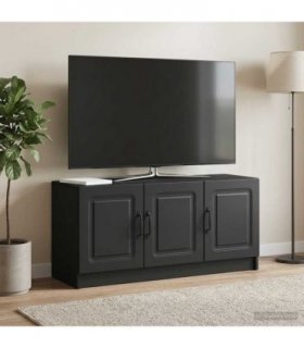 vidaXL TV Cabinet Black 99 x 34.5 x 47 cm Engineered Wood — V0672122721