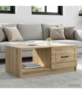 vidaXL Coffee Table Sonoma Oak 90 x 50 x 37 cm Engineered Wood — V0672122727