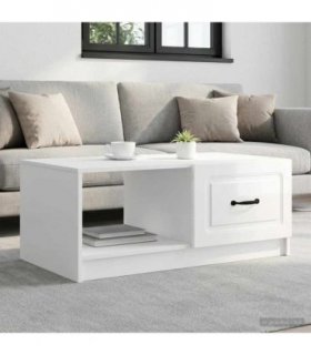 vidaXL Coffee Table High Gloss White 90 x 50 x 37 cm Engineered Wood — V0672122730