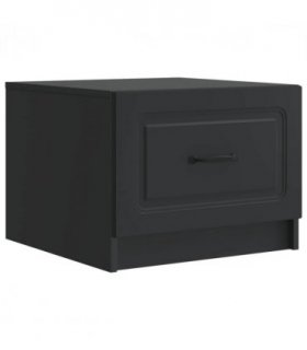 vidaXL Coffee Table with Drawer Black 49 x 50 x 37 cm Engineered Wood — V0672122737
