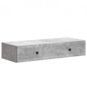 vidaXL Wall-Mounted Side Table Concrete Grey 87.5 x 34.5 x 17 cm — V0672122751