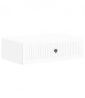 vidaXL Wall-Mounted Side Table High Gloss White 59 x 34.5 x 17 cm — V0672122756