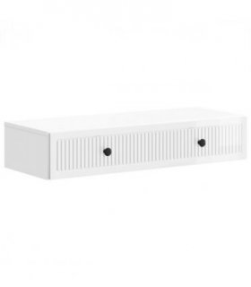 vidaXL Wall-Mounted Side Table High Gloss White 87.5 x 34.5 x 17 cm — V0672122757