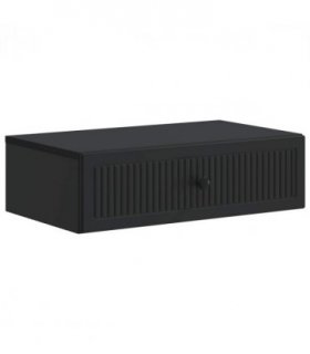 vidaXL Wall-Mounted Side Table Black 59 x 34.5 x 17 cm Engineered Wood — V0672122758
