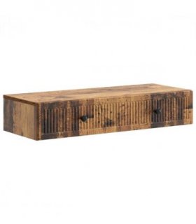 vidaXL Wall-Mounted Side Table Old Wood 87.5 x 34.5 x 17 cm