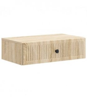 vidaXL Wall-Mounted Side Table Sonoma Oak 59 x 34.5 x 17 cm — V0672122761
