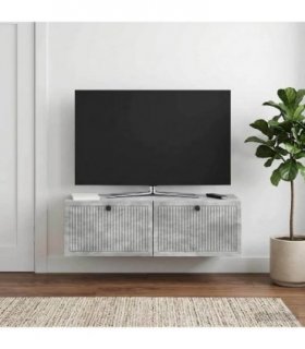 vidaXL Wall-Mounted TV Cabinet Concrete Grey 98 x 31 x 30 cm — V0672122766