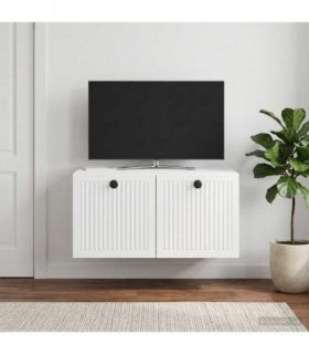 vidaXL Wall-Mounted TV Cabinet High Gloss White 59.5 x 41 x 30 cm — V0672122769