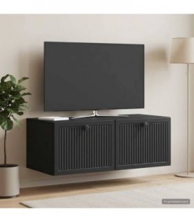 vidaXL Wall-Mounted TV Cabinet Black 78.5 x 41 x 30 cm Engineered Wood — V0672122772