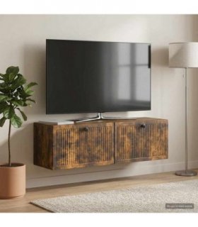 vidaXL Wall-Mounted TV Cabinet Wall-mounted Smoked Oak 98 x 31 x 30 cm