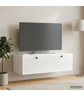 vidaXL Wall-Mounted TV Cabinet High Gloss White 98 x 41 x 30 cm — V0672122783