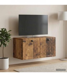 vidaXL Wall-Mounted TV Cabinet Wall-mounted Old Wood 59.5 x 31 x 30 cm