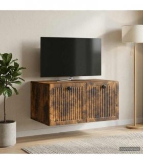 vidaXL Wall-Mounted TV Cabinet Smoked Oak 59.5 x 41 x 30 cm — V0672122794