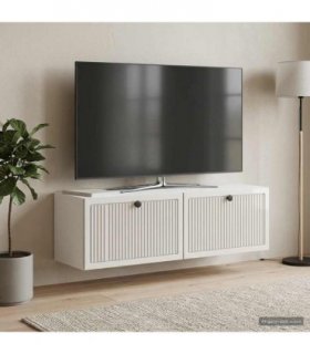 vidaXL Wall-Mounted TV Cabinet High Gloss White 98 x 31 x 30 cm — V0672122804