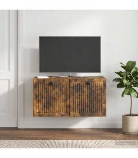 vidaXL Wall-Mounted TV Cabinet Smoked Oak 59.5 x 31 x 30 cm — V0672122805