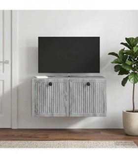 vidaXL Wall-Mounted TV Cabinet Grey Sonoma 59.5 x 41 x 30 cm — V0672122810