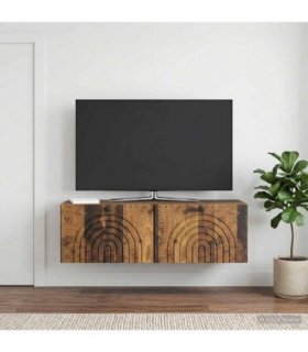 vidaXL Wall-Mounted TV Cabinet Wall-mounted Old Wood 98 x 31 x 30 cm — V0672122868