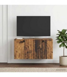 vidaXL Wall-Mounted TV Cabinet Wall-mounted Old Wood 59.5 x 31 x 30 cm — V0672122869
