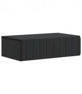 vidaXL Wall-Mounted Side Table Black 59 x 34.5 x 17 cm Engineered Wood — V0672122889
