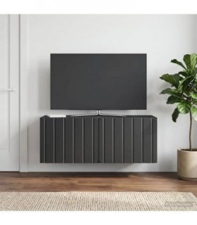 vidaXL Wall-Mounted TV Cabinet Black 78.5 x 31 x 30 cm Engineered Wood — V0672122900