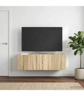 vidaXL Wall-Mounted TV Cabinet Wall-mounted Sonoma Oak 98 x 31 x 30 cm — V0672122902