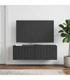 vidaXL Wall-Mounted TV Cabinet Black 98 x 31 x 30 cm Engineered Wood — V0672122917