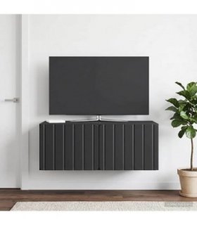vidaXL Wall-Mounted TV Cabinet Black 78.5 x 41 x 30 cm Engineered Wood — V0672122920