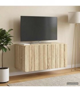 vidaXL Wall-Mounted TV Cabinet Sonoma Oak 59.5 x 31 x 30 cm — V0672122922