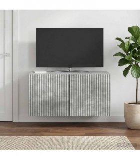 vidaXL Wall-Mounted TV Cabinet Concrete Grey 59.5 x 31 x 30 cm — V0672122997