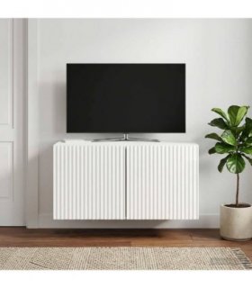 vidaXL Wall-Mounted TV Cabinet High Gloss White 59.5 x 41 x 30 cm — V0672123003