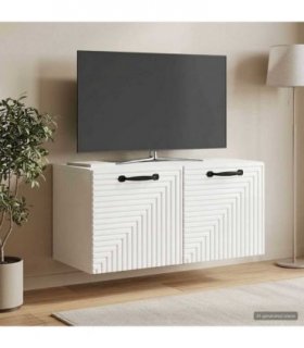 vidaXL Wall-Mounted TV Cabinet High Gloss White 59.5 x 31 x 30 cm — Size: 59.5 x 31 cm
