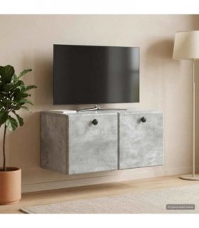 vidaXL Wall-Mounted TV Cabinet 59.5 x 31 x 30 cm Concrete Grey — Size: 59.5 x 31 cm