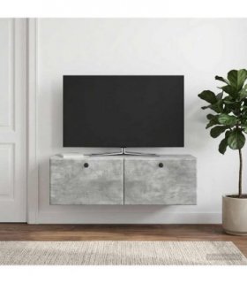 vidaXL Wall-Mounted TV Cabinet 98 x 31 x 30 cm Concrete Grey — Size: 98 x 31 cm