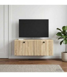 vidaXL Wall-Mounted TV Cabinet 78.5 x 31 x 30 cm Sonoma Oak — Size: 78.5 x 31 cm