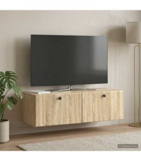 vidaXL Wall-Mounted TV Cabinet 98 x 41 x 30 cm Sonoma Oak — Size: 98 x 41 cm