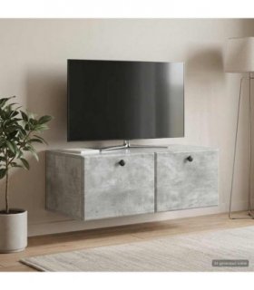 vidaXL Wall-Mounted TV Cabinet 78.5 x 41 x 30 cm Concrete Grey — Size: 78.5 x 41 cm