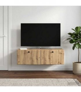 vidaXL Wall-Mounted TV Cabinet 98 x 41 x 30 cm Artisan Oak — Size: 98 x 41 cm