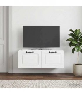 vidaXL Wall-Mounted TV Cabinet High Gloss White 78.5 x 41 x 30 cm — Size: 78.5 x 41 cm — V0672123130