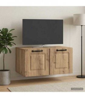 vidaXL Wall-Mounted TV Cabinet Artisan Oak 59.5 x 41 x 30 cm — Size: 59.5 x 41 cm — V0672123137