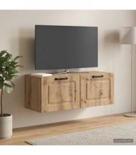 vidaXL Wall-Mounted TV Cabinet Artisan Oak 78.5 x 31 x 30 cm — Size: 78.5 x 31 cm — V0672123139