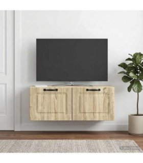 vidaXL Wall-Mounted TV Cabinet Sonoma Oak 78.5 x 31 x 30 cm — Size: 78.5 x 31 cm — V0672123153