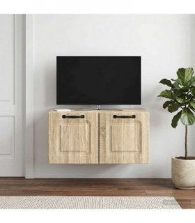vidaXL Wall-Mounted TV Cabinet Sonoma Oak 59.5 x 41 x 30 cm — Size: 59.5 x 41 cm — V0672123156