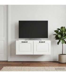 vidaXL Wall-Mounted TV Cabinet High Gloss White 78.5 x 31 x 30 cm — Size: 78.5 x 31 cm — V0672123169