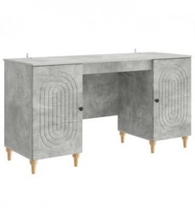 vidaXL Desk with Door Concrete Grey 142.5 x 50 x 75 cm Engineered Wood