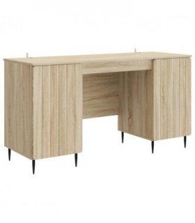 vidaXL Desk with Shelf Sonoma Oak 142.5 x 50 x 75 cm Engineered Wood